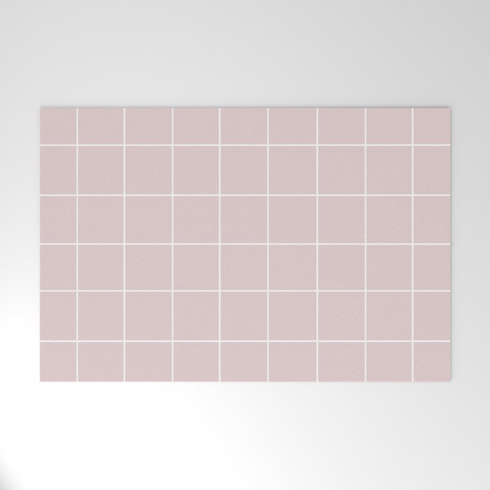 Grid (Light Pink) Welcome Mat Gallery Image 1