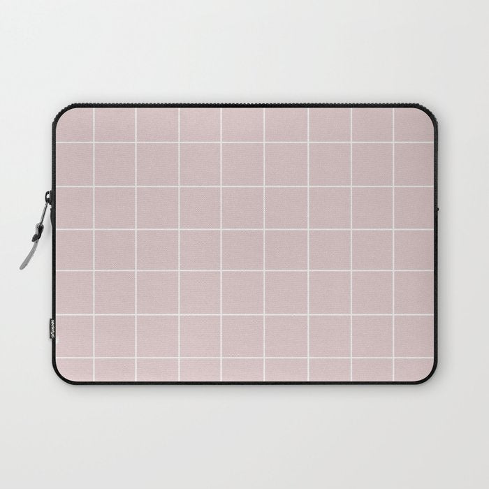 Grid (Light Pink) Laptop Sleeve Gallery Image 1