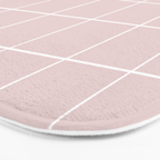 Grid (Light Pink) Bath Mat Gallery Image 3