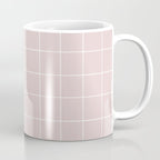 Grid (Light Pink) Coffee Mug Gallery Image 1