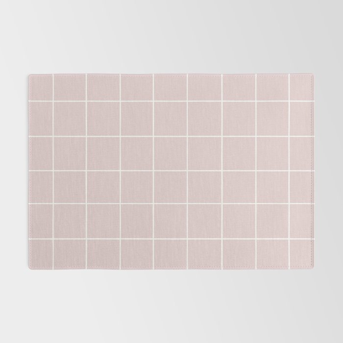 Grid (Light Pink) Rug Gallery Image 2