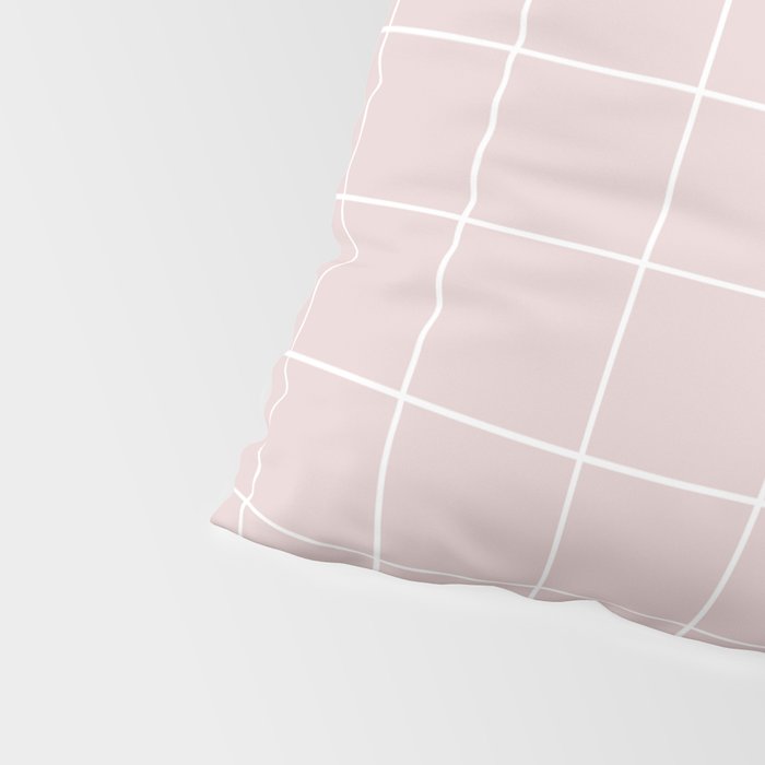 Grid (Light Pink) Pillow Sham Gallery Image 4