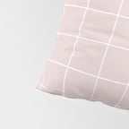 Grid (Light Pink) Pillow Sham Gallery Image 4