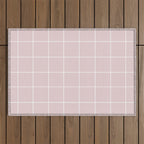 Grid (Light Pink) Outdoor Rug Gallery Image 1