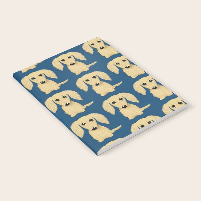 Longhaired Cream Dachshund Cartoon Dog Notebook Gallery Image 2