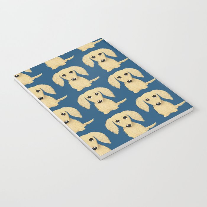 Longhaired Cream Dachshund Cartoon Dog Notebook Gallery Image 3