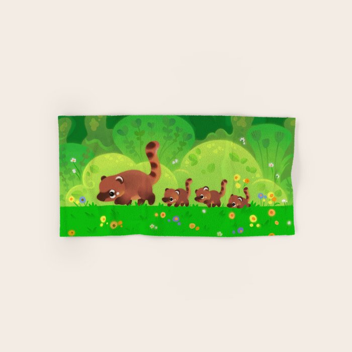 Coati family Bath Towel Gallery Image 1