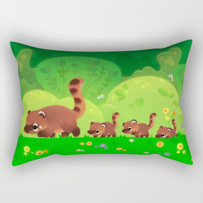 Coati family Rectangular Pillow Gallery Image 1