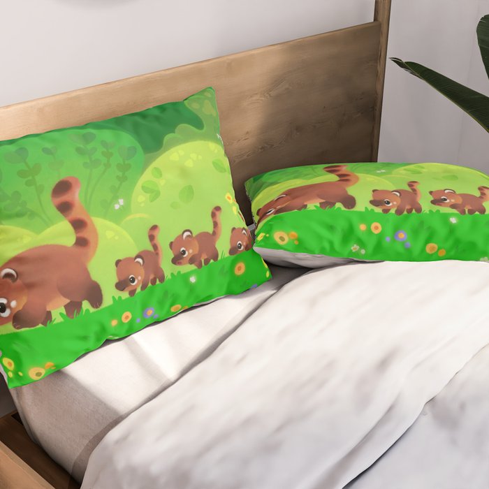 Coati family Pillow Sham Gallery Image 2
