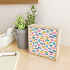 Go Fish - Blue, Yellow, Very Peri and Pink  Mini Art Print Gallery Image 2
