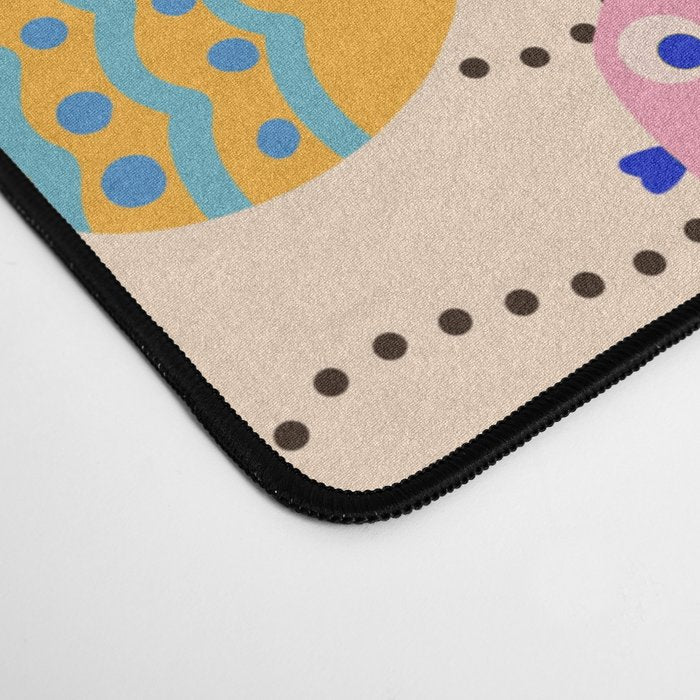 Go Fish - Blue, Yellow, Very Peri and Pink  Desk Mat Gallery Image 4
