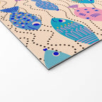 Go Fish - Blue, Yellow, Very Peri and Pink  Welcome Mat Gallery Image 2