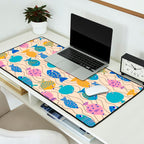 Go Fish - Blue, Yellow, Very Peri and Pink  Desk Mat Gallery Image 2