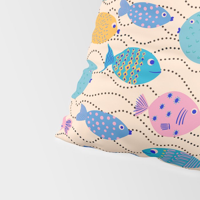 Go Fish - Blue, Yellow, Very Peri and Pink  Pillow Sham Gallery Image 4