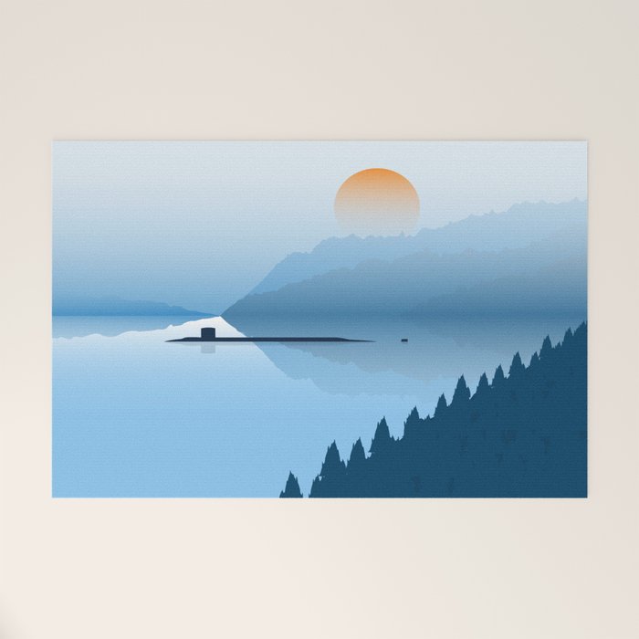 Misty Submarine Welcome Mat Gallery Image 1