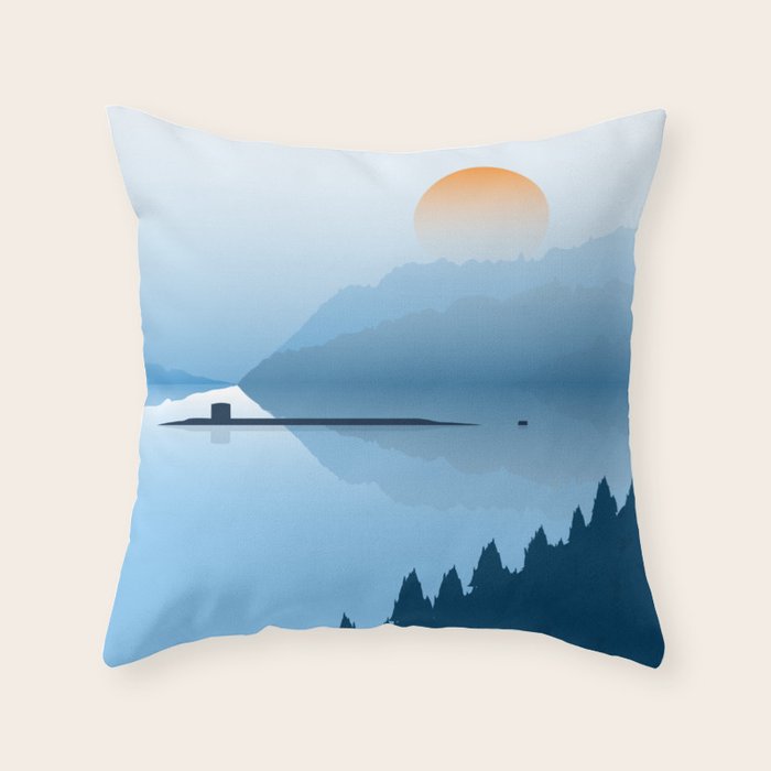 Misty Submarine Throw Pillow Gallery Image 6