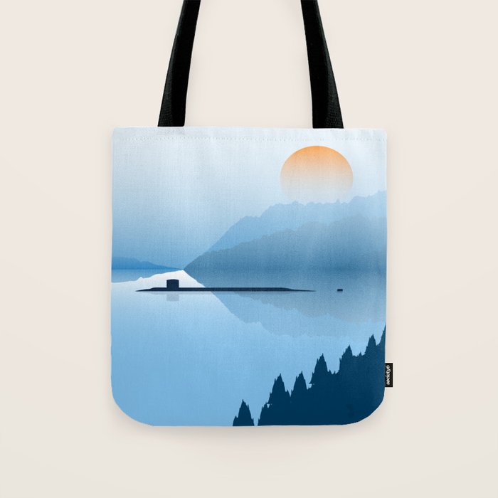 Misty Submarine Tote Bag Gallery Image 1