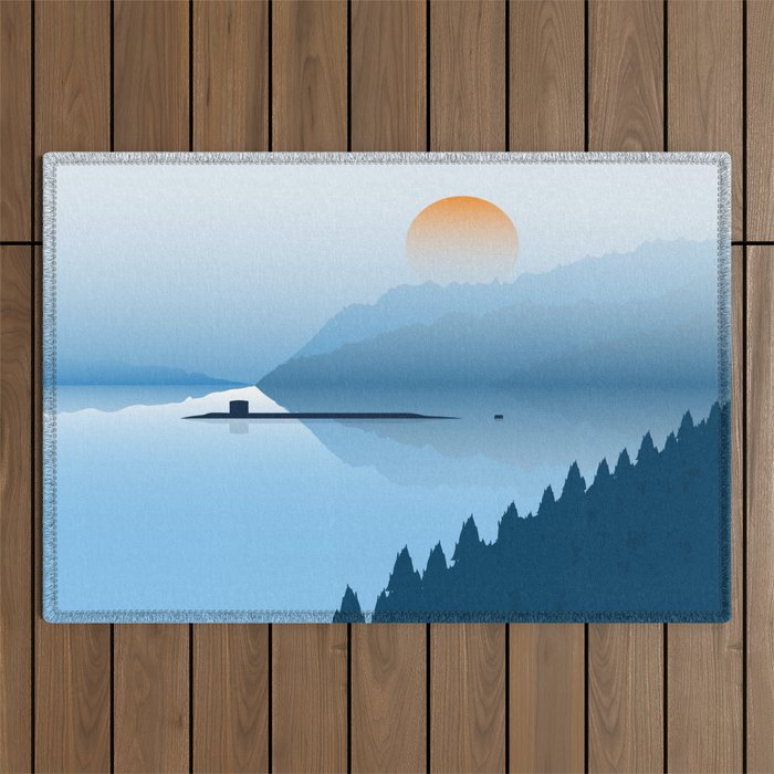 Misty Submarine Outdoor Rug Gallery Image 1