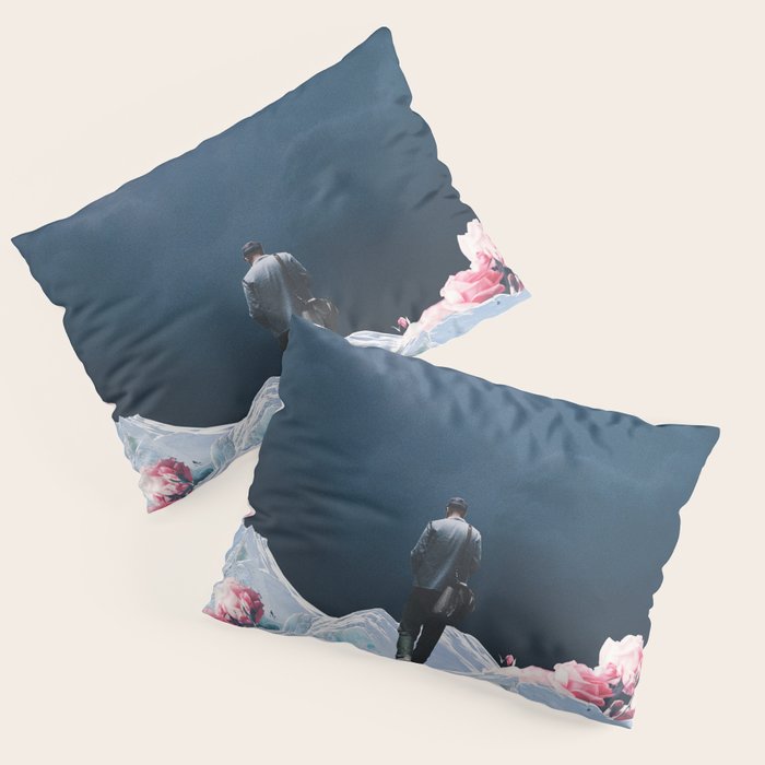 The Path to Solitude is full of Winter Roses Pillow Sham Gallery Image 1