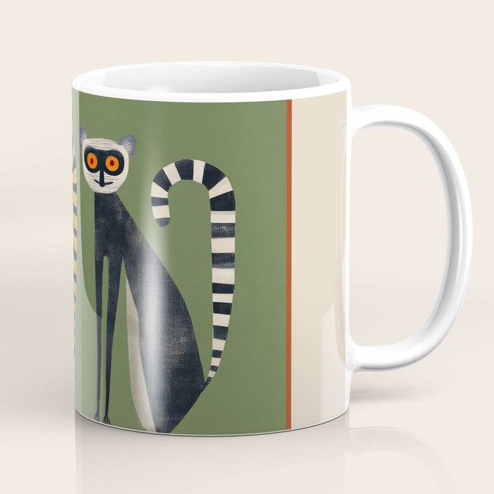 Striped Lemurs Coffee Mug Gallery Image 1