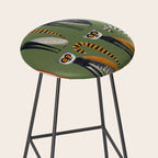 Striped Lemurs Stool Gallery Image 2