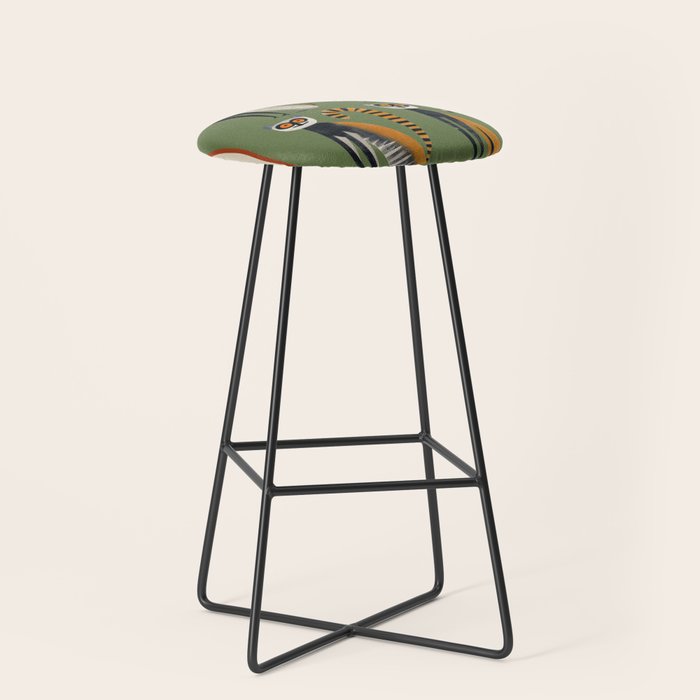 Striped Lemurs Stool Gallery Image 1