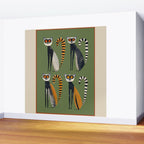 Striped Lemurs Wall Mural Gallery Image 2