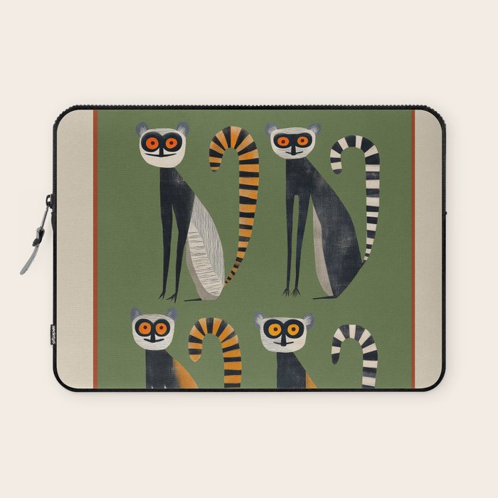 Striped Lemurs Laptop Sleeve Gallery Image 1