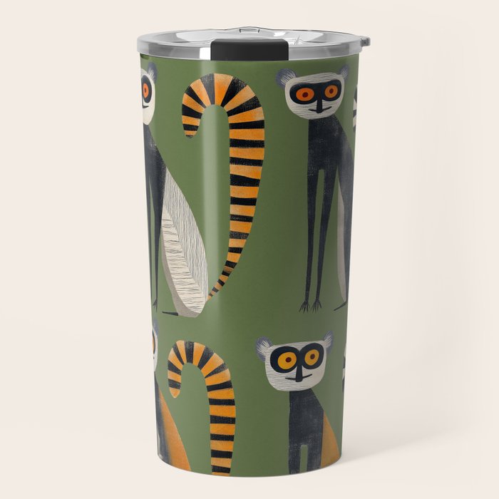 Striped Lemurs Travel Mug Gallery Image 1