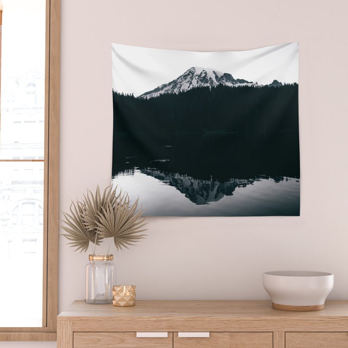Mount Rainier Reflections Wall Tapestry Gallery Image 2