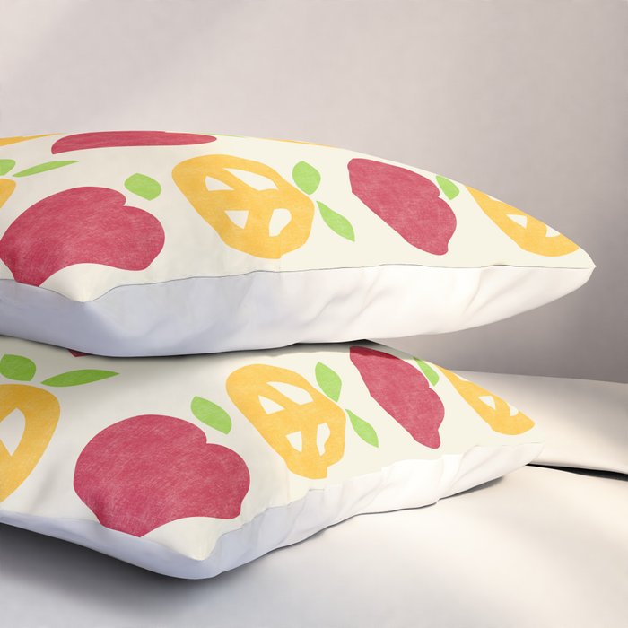 Apple and Orange - Love and Peace Pillow Sham Gallery Image 3