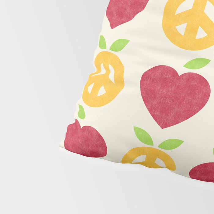 Apple and Orange - Love and Peace Pillow Sham Gallery Image 4