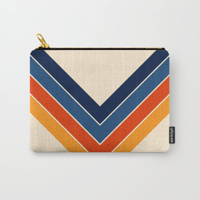 Colorful V Shape Retro Stripes Chilseongsin Carry All Pouch Gallery Image 1