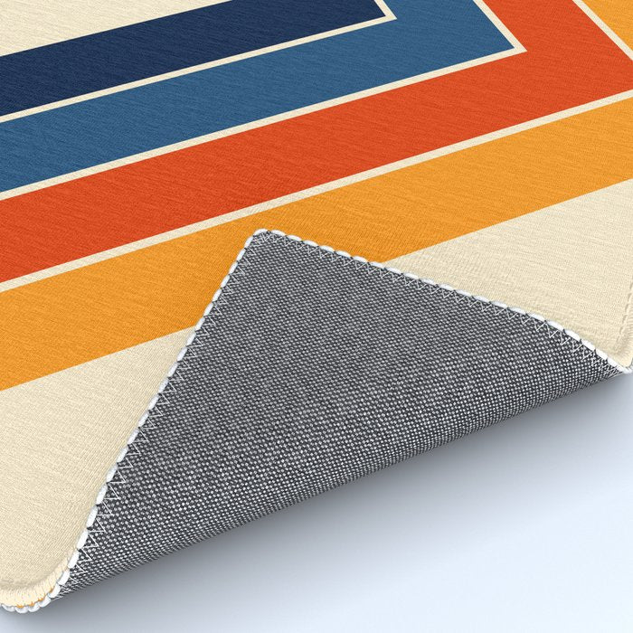 Colorful V Shape Retro Stripes Chilseongsin Rug Gallery Image 4