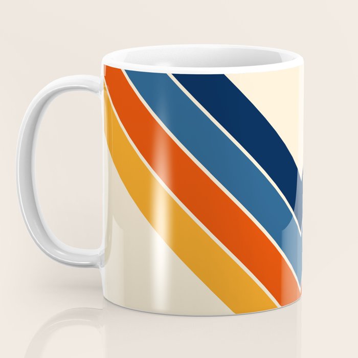 Colorful V Shape Retro Stripes Chilseongsin Coffee Mug Gallery Image 3