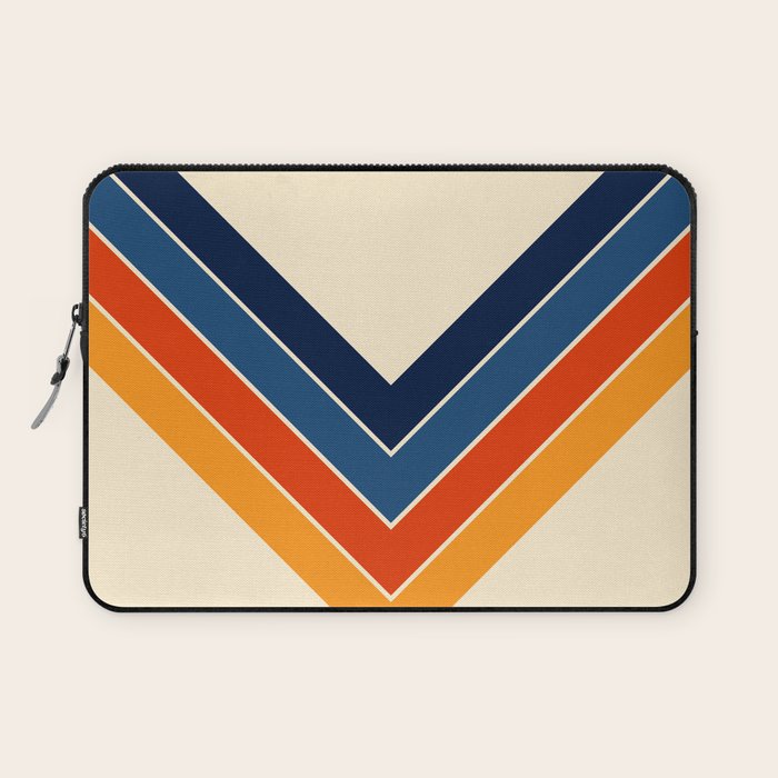 Colorful V Shape Retro Stripes Chilseongsin Laptop Sleeve Gallery Image 1