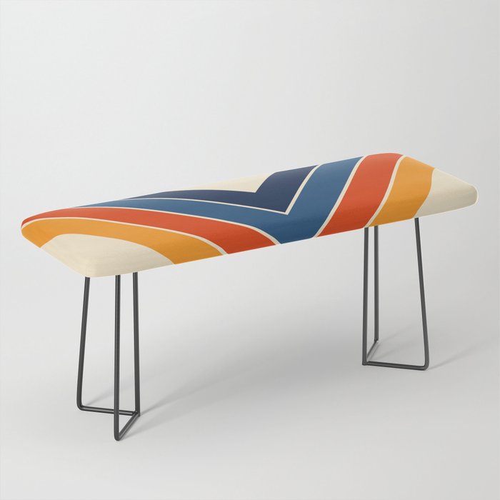 Colorful V Shape Retro Stripes Chilseongsin Bench Gallery Image 1