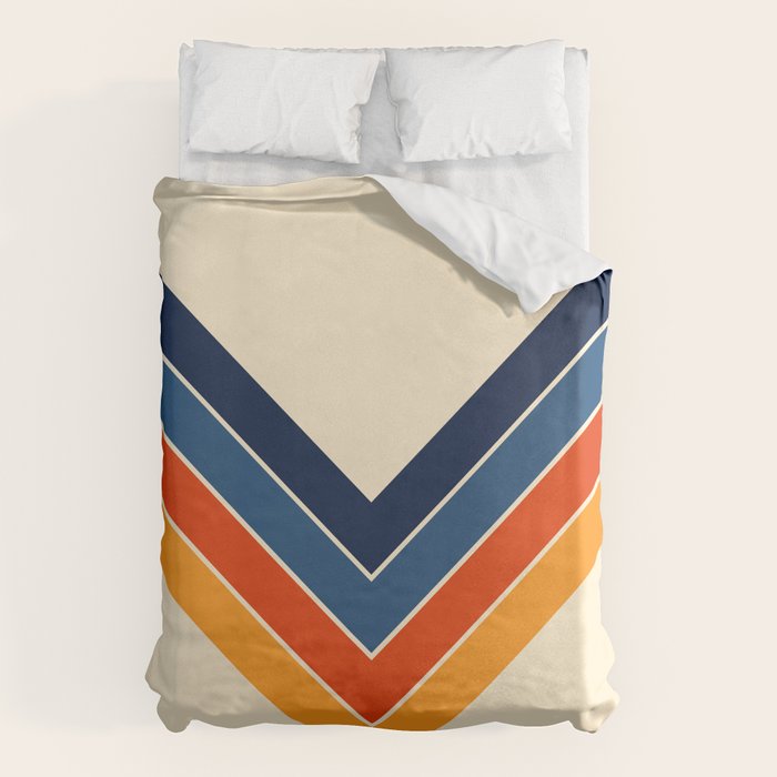 Colorful V Shape Retro Stripes Chilseongsin Duvet Cover Gallery Image 6