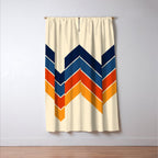 Colorful V Shape Retro Stripes Chilseongsin Window Curtain Gallery Image 3