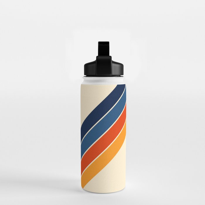 Colorful V Shape Retro Stripes Chilseongsin Water Bottle Gallery Image 2