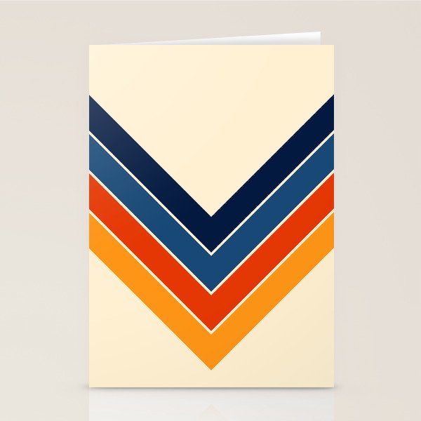 Colorful V Shape Retro Stripes Chilseongsin Stationery Card Gallery Image 2