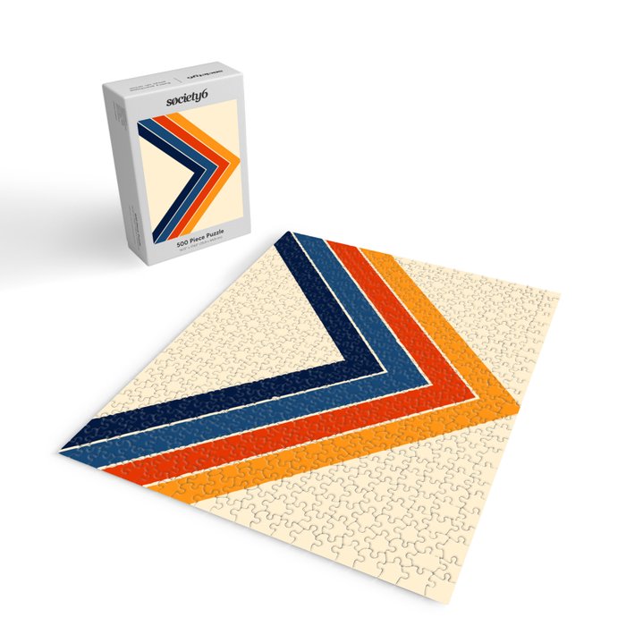 Colorful V Shape Retro Stripes Chilseongsin Jigsaw Puzzle Gallery Image 2