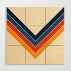 Colorful V Shape Retro Stripes Chilseongsin Wood Wall Art Gallery Image 1