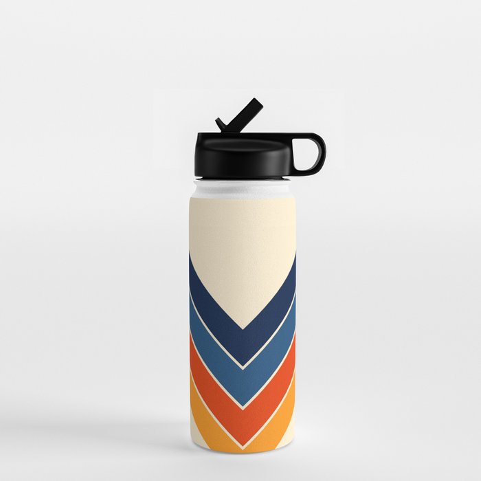 Colorful V Shape Retro Stripes Chilseongsin Water Bottle Gallery Image 1