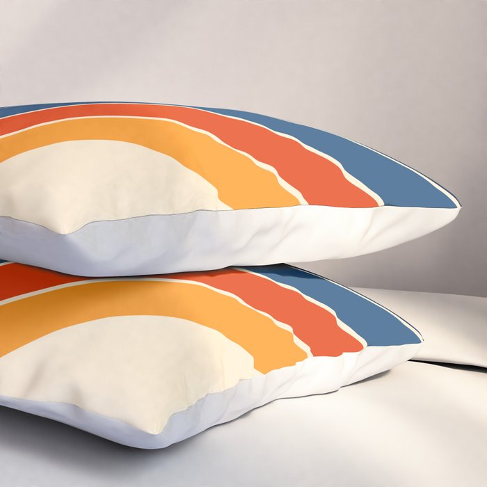 Colorful V Shape Retro Stripes Chilseongsin Pillow Sham Gallery Image 3