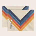 Colorful V Shape Retro Stripes Chilseongsin Placemat Gallery Image 1