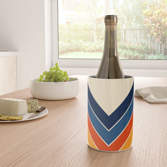 Colorful V Shape Retro Stripes Chilseongsin Wine Chiller Gallery Image 4