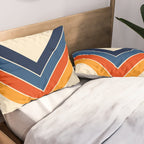 Colorful V Shape Retro Stripes Chilseongsin Pillow Sham Gallery Image 2