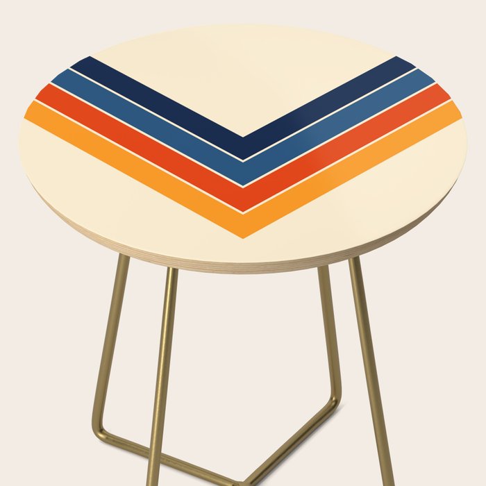 Colorful V Shape Retro Stripes Chilseongsin Side Table Gallery Image 2