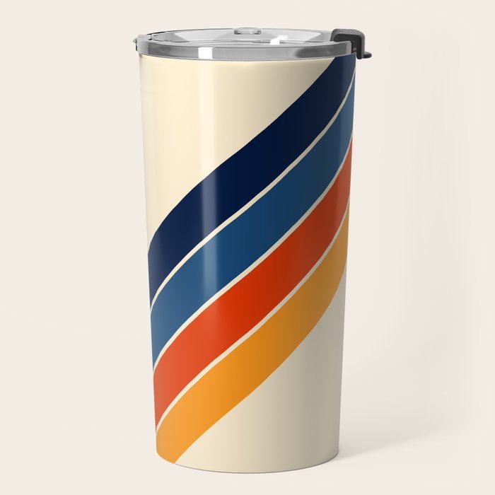 Colorful V Shape Retro Stripes Chilseongsin Travel Mug Gallery Image 2